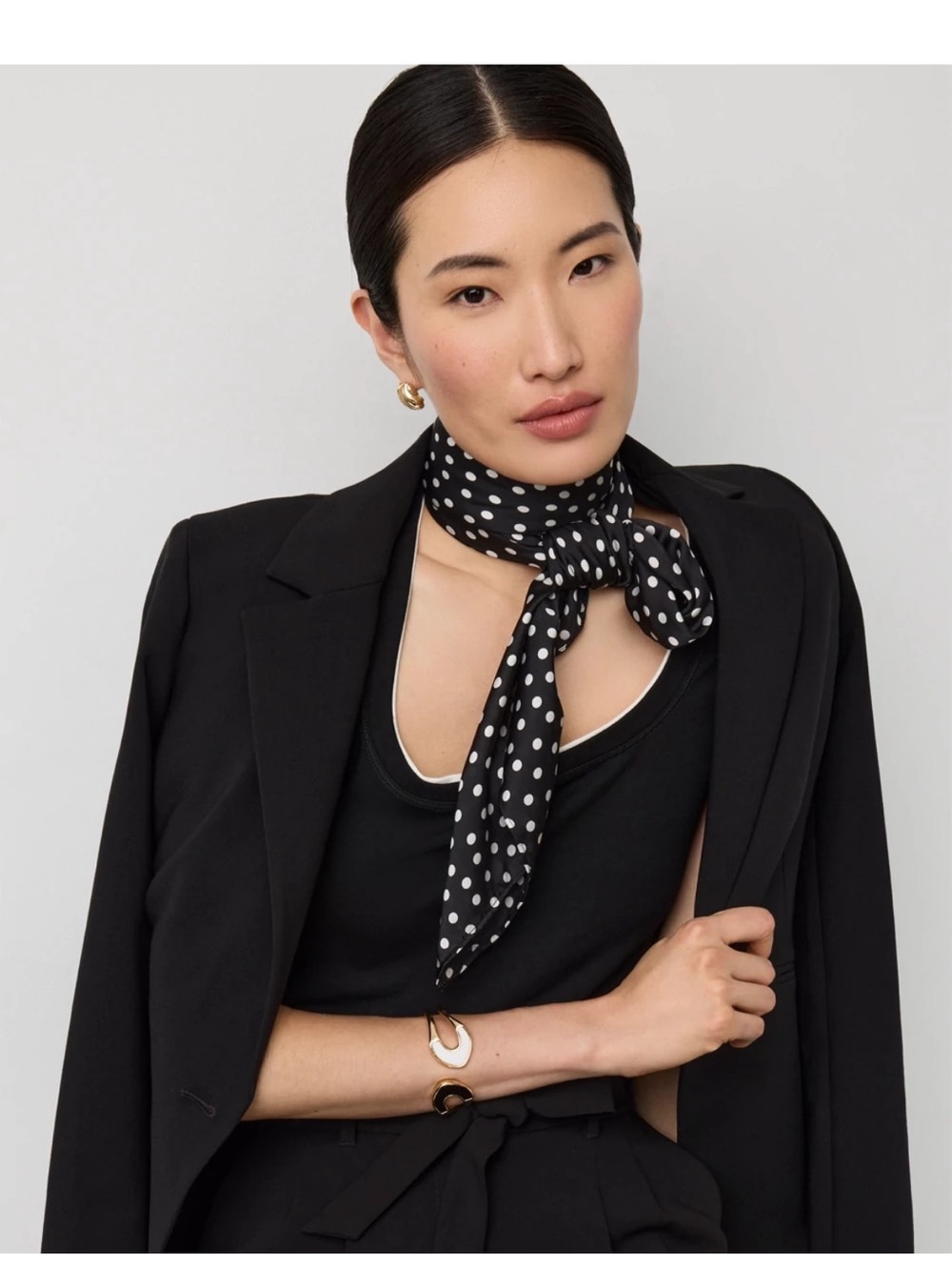 WHBM dot print scarf square